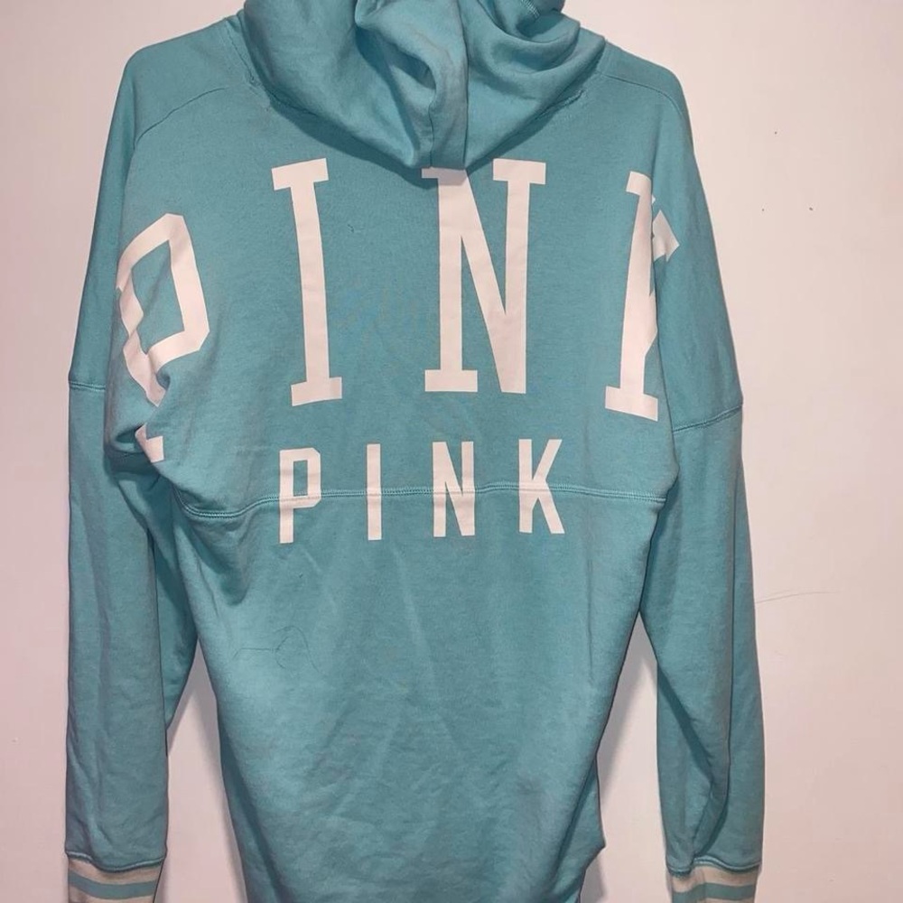 Victoria's Secret PINK Women's Teal Hoodie Sweater